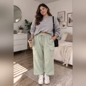 No Boundaries Honey Dew Green Cargo Joggers – XXL (20)